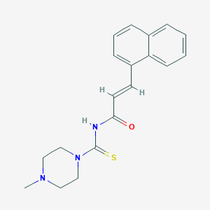 molecular formula C19H21N3OS B319479 N-[(4-methyl-1-piperazinyl)carbothioyl]-3-(1-naphthyl)acrylamide 