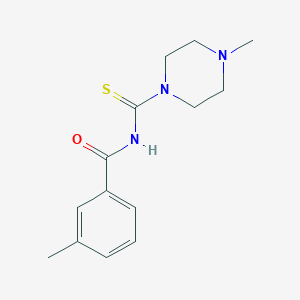 3-methyl-N-[(4-methyl-1-piperazinyl)carbothioyl]benzamide