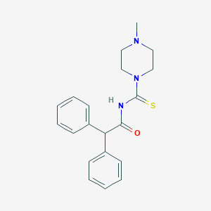 molecular formula C20H23N3OS B319482 N-[(4-methyl-1-piperazinyl)carbothioyl]-2,2-diphenylacetamide 