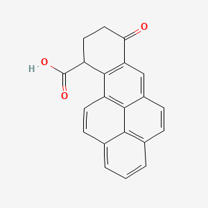 molecular formula C21H14O3 B3194822 7-Oxo-7,8,9,10-tetrahydrobenzo[pqr]tetraphene-10-carboxylic acid CAS No. 86803-21-6