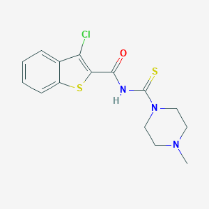 3-chloro-N-[(4-methylpiperazin-1-yl)carbonothioyl]-1-benzothiophene-2-carboxamide