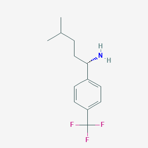 (S)-4-methyl-1-(4-(trifluoromethyl)phenyl)pentan-1-amine