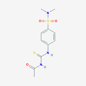 molecular formula C11H15N3O3S2 B319484 N-[[4-(dimethylsulfamoyl)phenyl]carbamothioyl]acetamide 