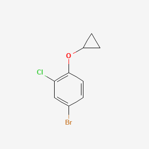 molecular formula C9H8BrClO B3194844 4-Bromo-2-chloro-1-cyclopropoxybenzene CAS No. 869569-68-6