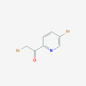 molecular formula C7H5Br2NO B3194853 2-Bromo-1-(5-bromopyridin-2-YL)ethanone CAS No. 870694-43-2