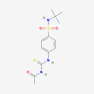 molecular formula C13H19N3O3S2 B319486 N-[[4-(tert-butylsulfamoyl)phenyl]carbamothioyl]acetamide 