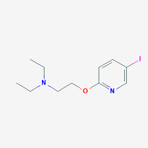 molecular formula C11H17IN2O B3194875 Ethanamine, N,N-diethyl-2-[(5-iodo-2-pyridinyl)oxy]- CAS No. 87148-61-6
