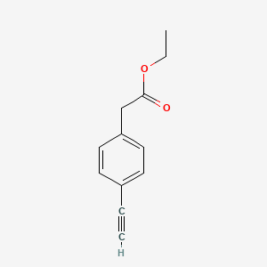 molecular formula C12H12O2 B3194894 4-Ethynyl-benzeneacetic acid ethyl ester CAS No. 87356-23-8