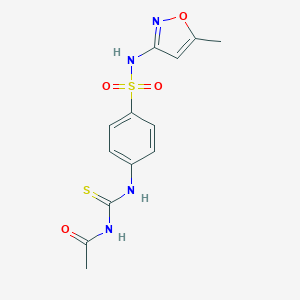 molecular formula C13H14N4O4S2 B319491 4-{[(acetylamino)carbothioyl]amino}-N-(5-methyl-3-isoxazolyl)benzenesulfonamide 