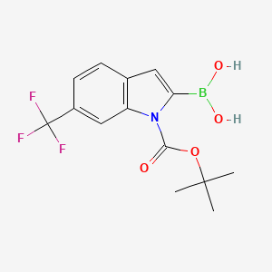 1H-Indole-1-carboxylic acid, 2-borono-6-(trifluoromethyl)-, 1-(1,1-dimethylethyl) ester (9CI)