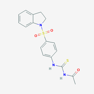 N-{[4-(2,3-dihydro-1H-indol-1-ylsulfonyl)phenyl]carbamothioyl}acetamide