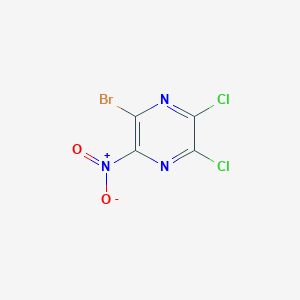molecular formula C4BrCl2N3O2 B3194974 2-Bromo-5,6-dichloro-3-nitropyrazine CAS No. 87591-67-1