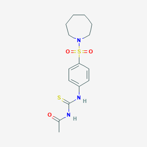 N-acetyl-N'-[4-(1-azepanylsulfonyl)phenyl]thiourea