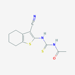 N-[(3-cyano-4,5,6,7-tetrahydro-1-benzothiophen-2-yl)carbamothioyl]acetamide