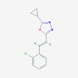 molecular formula C13H11ClN2O B319504 2-[(E)-2-(2-chlorophenyl)ethenyl]-5-cyclopropyl-1,3,4-oxadiazole 