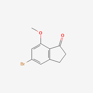 molecular formula C10H9BrO2 B3195046 5-bromo-7-methoxy-2,3-dihydro-1H-inden-1-one CAS No. 881190-51-8