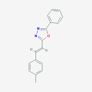 molecular formula C17H14N2O B319506 2-[2-(4-Methylphenyl)vinyl]-5-phenyl-1,3,4-oxadiazole 