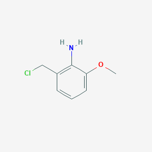 molecular formula C8H10ClNO B3195063 2-(Chloromethyl)-6-methoxyaniline CAS No. 88301-88-6