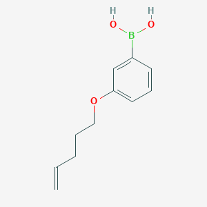 molecular formula C11H15BO3 B3195080 3-(Pent-4-enyloxy)phenylboronic acid CAS No. 884539-84-8