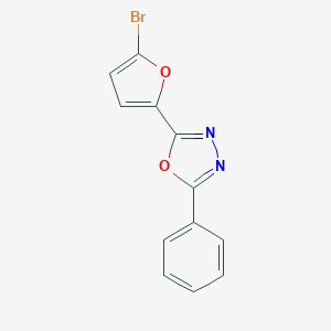 molecular formula C12H7BrN2O2 B319509 2-(5-Bromo-2-furyl)-5-phenyl-1,3,4-oxadiazole 