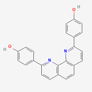 molecular formula C24H16N2O2 B3195090 Phenol, 4,4'-(1,10-phenanthroline-2,9-diyl)bis- CAS No. 88498-43-5