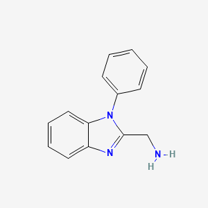 molecular formula C14H13N3 B3195094 2-Aminomethyl-1-phenyl-1H-benzoimidazole CAS No. 885270-93-9