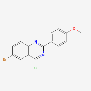 molecular formula C15H10BrClN2O B3195095 6-Bromo-4-chloro-2-(4-methoxyphenyl)quinazoline CAS No. 885277-19-0