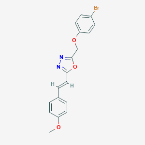 2-[(4-bromophenoxy)methyl]-5-[(E)-2-(4-methoxyphenyl)ethenyl]-1,3,4-oxadiazole