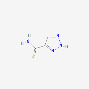 molecular formula C3H4N4S B3195103 1H-[1,2,3]Triazole-4-carbothioic acid amide CAS No. 885280-96-6