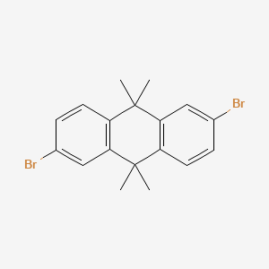 molecular formula C18H18Br2 B3195136 2,6-Dibromo-9,9,10,10-tetramethyl-9,10-dihydro-anthracene CAS No. 886363-70-8
