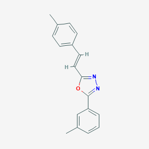 molecular formula C18H16N2O B319515 2-(3-Methylphenyl)-5-[2-(4-methylphenyl)vinyl]-1,3,4-oxadiazole 