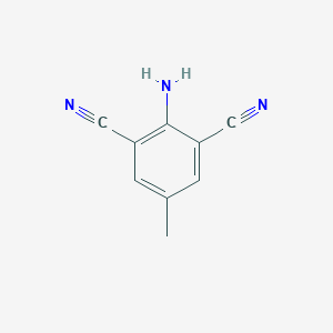 molecular formula C9H7N3 B3195170 2-Amino-5-methylbenzene-1,3-dicarbonitrile CAS No. 88779-97-9
