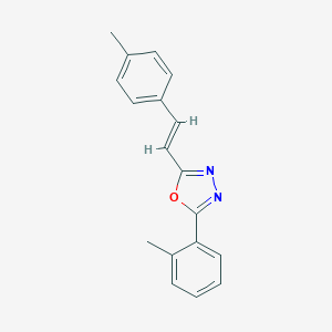 molecular formula C18H16N2O B319519 2-(2-methylphenyl)-5-[(E)-2-(4-methylphenyl)ethenyl]-1,3,4-oxadiazole 