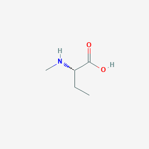 molecular formula C5H11NO2 B3195210 Butanoic acid, 2-(methylamino)-, (S)- CAS No. 88930-11-4