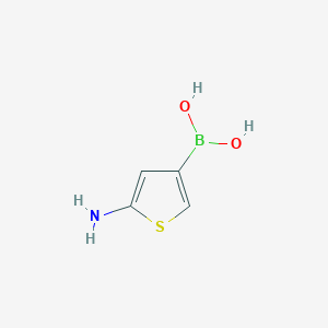 molecular formula C4H6BNO2S B3195218 5-Aminothiophen-3-ylboronic acid CAS No. 889451-15-4
