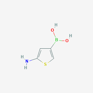 molecular formula C4H6BNO2S B3195218 (5-Aminothiophen-3-yl)boronic acid CAS No. 889451-15-4