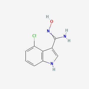 molecular formula C9H8ClN3O B3195235 4-chloro-N'-hydroxy-1H-indole-3-carboximidamide CAS No. 889942-75-0