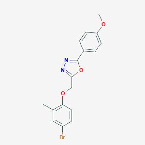 molecular formula C17H15BrN2O3 B319524 2-[(4-Bromo-2-methylphenoxy)methyl]-5-(4-methoxyphenyl)-1,3,4-oxadiazole 
