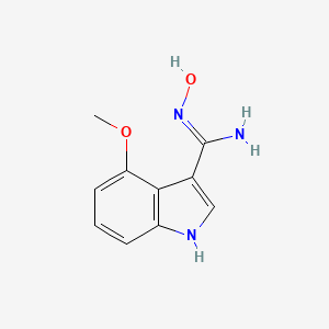 molecular formula C10H11N3O2 B3195243 N'-hydroxy-4-methoxy-1H-indole-3-carboximidamide CAS No. 889943-82-2