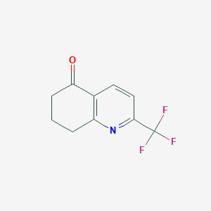 molecular formula C10H8F3NO B3195245 2-trifluoromethyl-7,8-dihydro-6H-quinolin-5-one CAS No. 890301-86-7