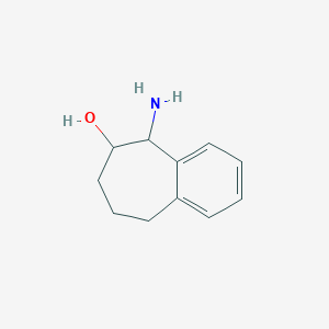 molecular formula C11H15NO B3195258 5-Amino-6,7,8,9-tetrahydro-5H-benzo[7]annulen-6-ol CAS No. 89140-85-2