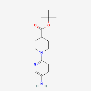 molecular formula C15H23N3O2 B3195271 Tert-butyl 1-(5-aminopyridin-2-yl)piperidine-4-carboxylate CAS No. 892492-27-2
