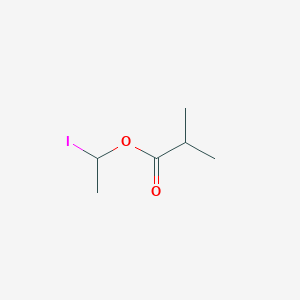 molecular formula C6H11IO2 B3195278 Propanoic acid, 2-methyl-, 1-iodoethyl ester CAS No. 89296-77-5