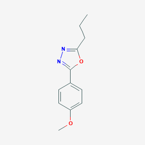 molecular formula C12H14N2O2 B319528 2-(4-Methoxyphenyl)-5-propyl-1,3,4-oxadiazole 