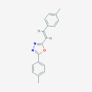 molecular formula C18H16N2O B319529 2-(4-Methylphenyl)-5-[2-(4-methylphenyl)vinyl]-1,3,4-oxadiazole 