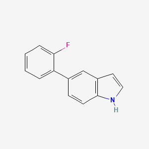 molecular formula C14H10FN B3195290 5-(2-Fluorophenyl)-1H-indole CAS No. 893739-67-8