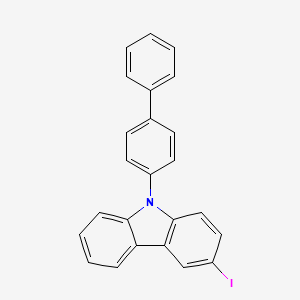 molecular formula C24H16IN B3195300 9H-Carbazole, 9-[1,1'-biphenyl]-4-yl-3-iodo- CAS No. 894791-47-0