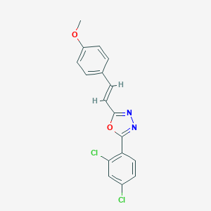 molecular formula C17H12Cl2N2O2 B319531 2-(2,4-dichlorophenyl)-5-[(E)-2-(4-methoxyphenyl)ethenyl]-1,3,4-oxadiazole 
