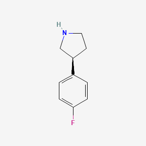 molecular formula C10H12FN B3195313 (3S)-3-(4-fluorophenyl)pyrrolidine CAS No. 895243-06-8