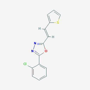 molecular formula C14H9ClN2OS B319533 2-(2-Chlorophenyl)-5-[2-(2-thienyl)vinyl]-1,3,4-oxadiazole 